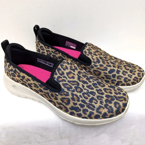Skechers Leopard Print Go Walk Joy Fiery - Picture 12 of 13